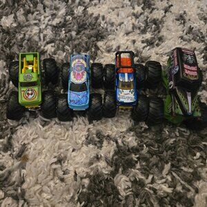 Hot Wheels Monster Truck Diecast Lot - Grave Digger & Haul Y’all - Set of 4